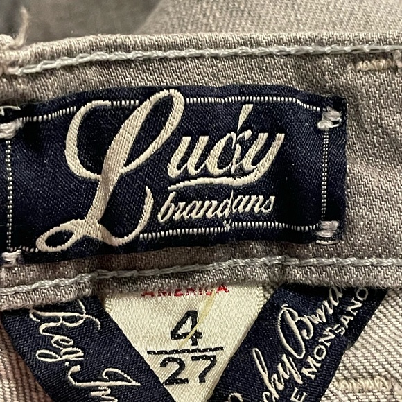 ✨HP✨ "LUCKY BRAND” LADIES GREY SKINNY JEANS WITH POCKETS, LADIES SIZE 4 (27”) - Picture 7 of 7